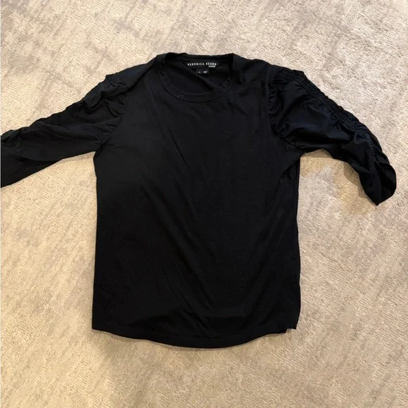 Veronica Beard waldorf Black 3/4 sleeve women’s  Tee - Picture 3 of 4